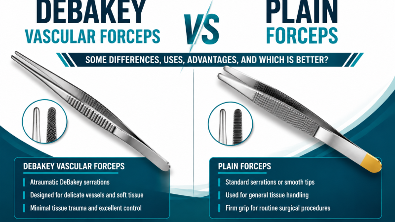 DeBakey Vascular Forceps vs Plain Forceps: Understanding the Difference in Surgical Tissue Handling