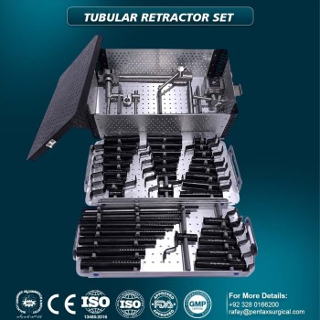 Tubular Retractor Spine Surgery Instrument Set with Sterilization Case CE ISO approved