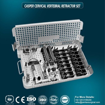 Casper Cervical Vertebral Column Retractor Black Spine Orthopedic Surgical Instrument German Stainless Steel Pentax Surgical
